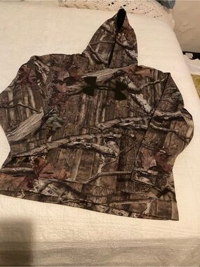 Under Armour Camo Hooded Pullover - Brown/Green